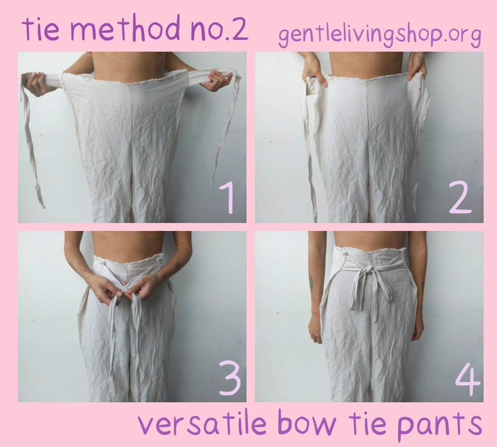 tie method no.2 for versatile bow tie pants