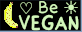 100% vegan button