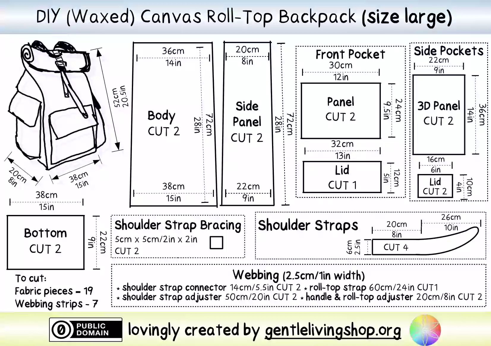 Sew a Canvas Backpack from Scratch (Tutorial + Pattern)