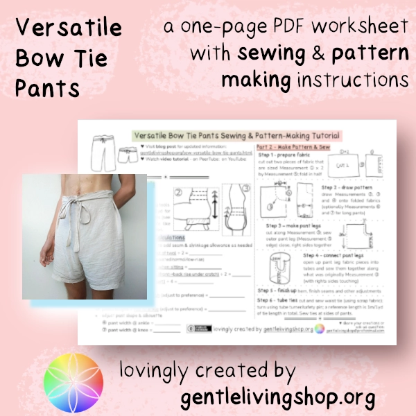 you will receive: a one page PDF worksheet with sewing and pattern making instructions
