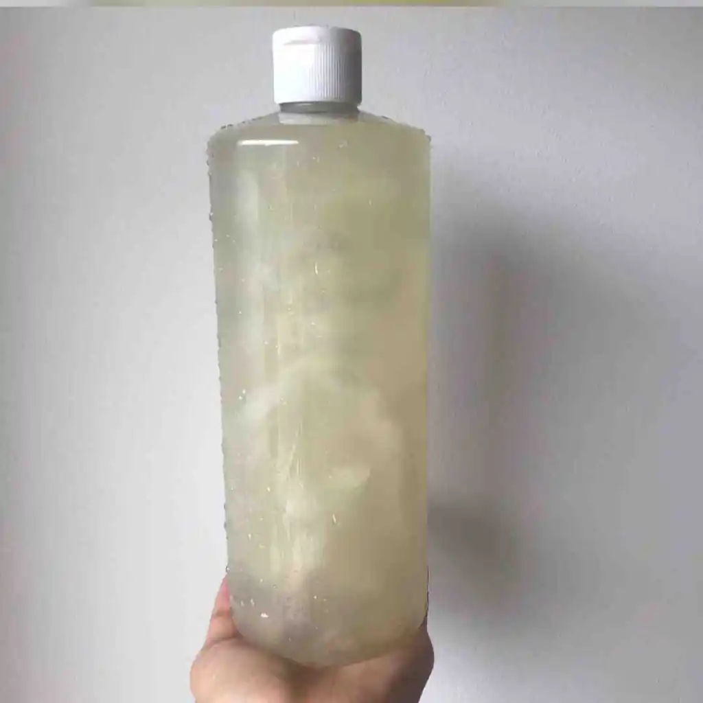 liquid soap paste in a bottle