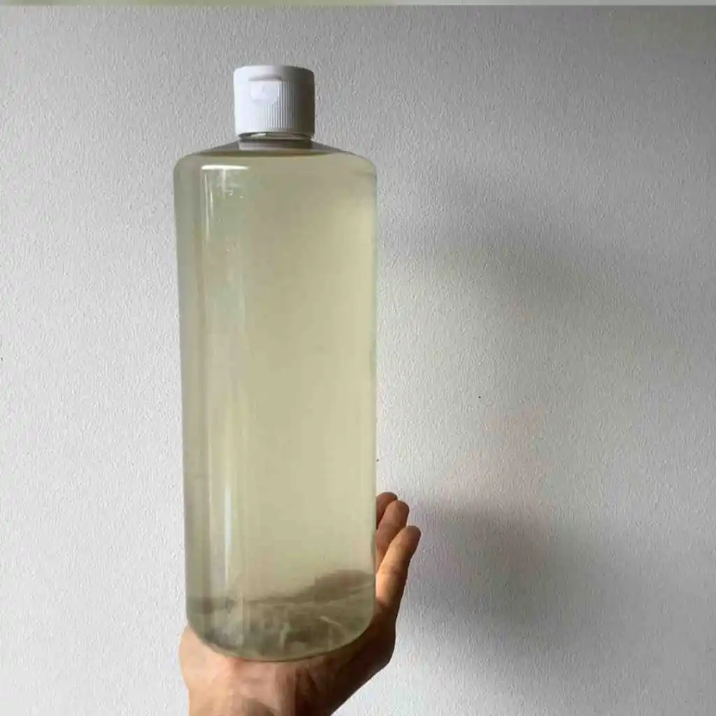 liquid soap paste dissolved, in a bottle