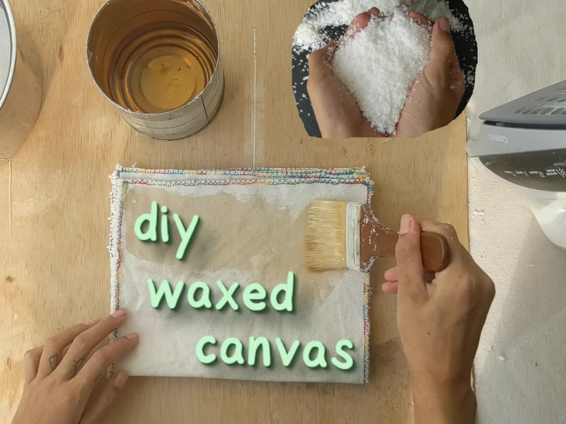 Wax Canvas at Home with soy wax (DIY Waxed Canvas)